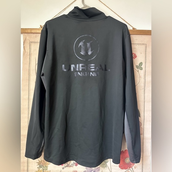 RARE Epic Games Unreal Engine Logo Employee EXCLUSIVE Quarter Zip Black Large - Picture 2 of 5